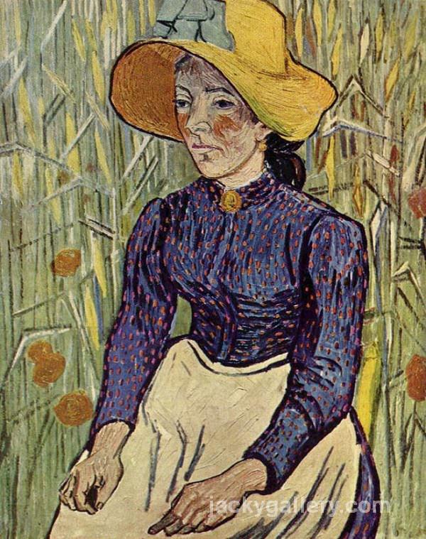 Peasant Woman Against a Background of Wheat, Van Gogh painting